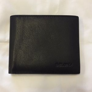 Black leather wallet